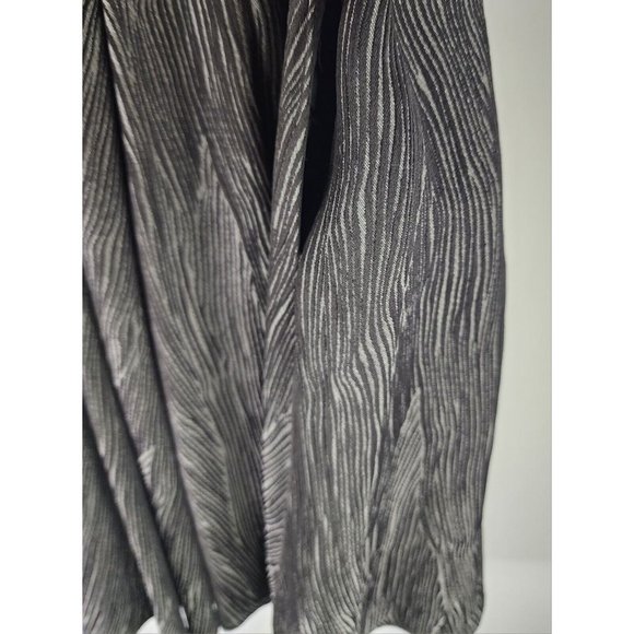 A|X Armani Exchange Dress Womens 6 Black Gray Fit Flare Ruffled V Neck Cocktail - Picture 10 of 16